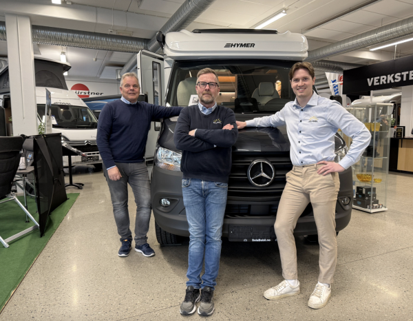 Sola Bobil markerer sin nye Hymer-status