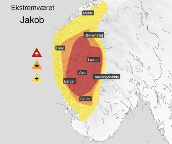 – Ventes ekstremt mye regn på Vestlandet